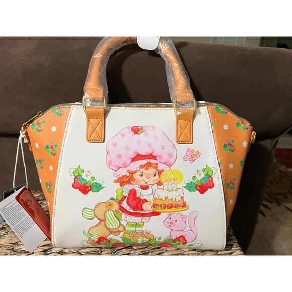 Loungefly Strawberry Shortcake And Friends Satchel Bag And Wallet Set New - Picture 2 of 8